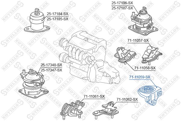 STELLOX 71-11059-SX Mounting, manual transmission