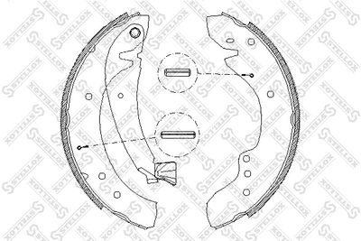 Brake Shoe Set STELLOX 729 100-SX