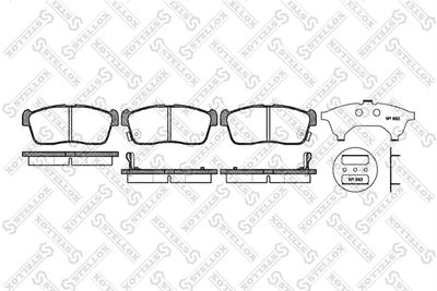 Brake Pad Set, disc brake STELLOX 735 002B-SX