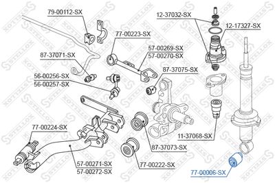 Bush, shock absorber STELLOX 77-00006-SX