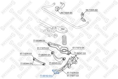 Mounting, control/trailing arm STELLOX 77-00182-SX