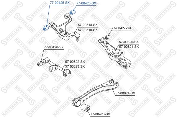 STELLOX 77-00425-SX Mounting, control/trailing arm
