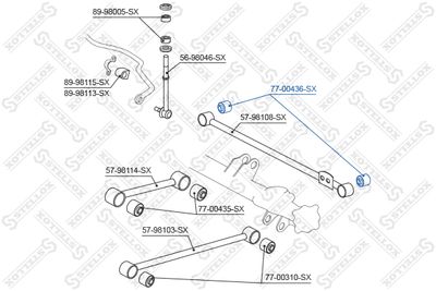 Mounting, control/trailing arm STELLOX 77-00436-SX