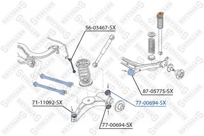 Mounting, control/trailing arm STELLOX 77-00694-SX