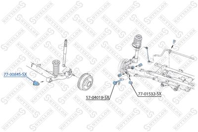 Mounting, control/trailing arm STELLOX 77-00845-SX