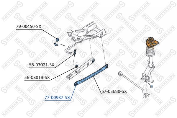STELLOX 77-00937-SX Mounting, control/trailing arm