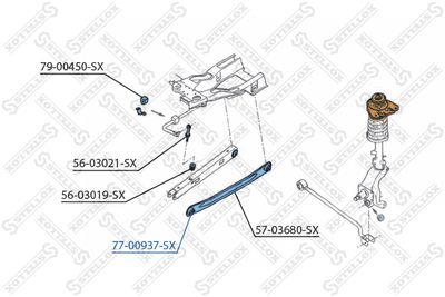 Mounting, control/trailing arm STELLOX 77-00937-SX