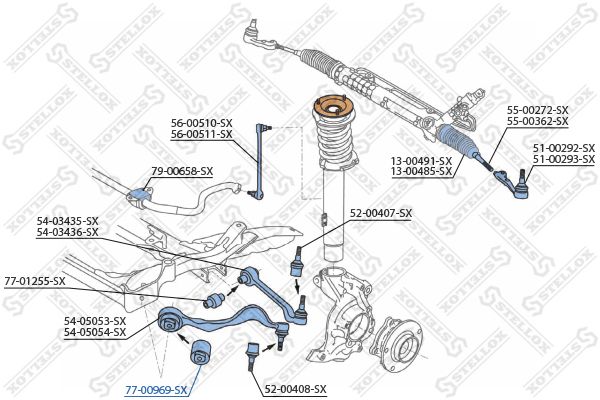 STELLOX 77-00969-SX Repair Kit, control/trailing arm