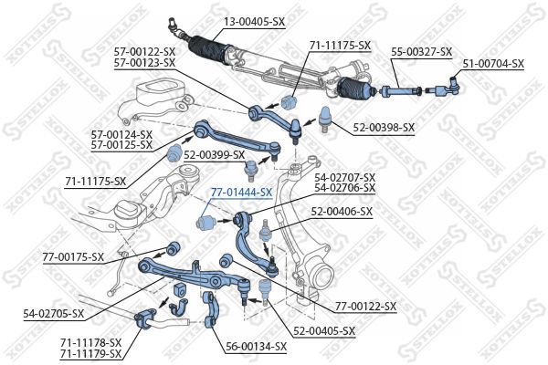 STELLOX 77-01444-SX Mounting, control/trailing arm