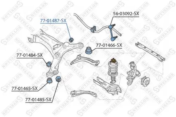 STELLOX 77-01487-SX Mounting, control/trailing arm