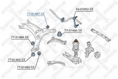 Mounting, control/trailing arm STELLOX 77-01487-SX