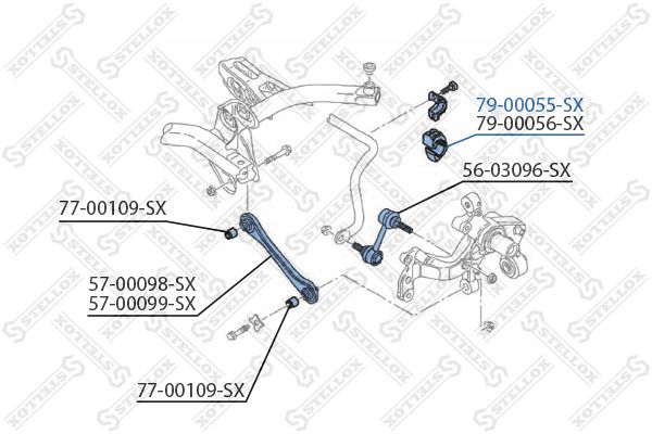 STELLOX 79-00055-SX Mounting, stabiliser bar