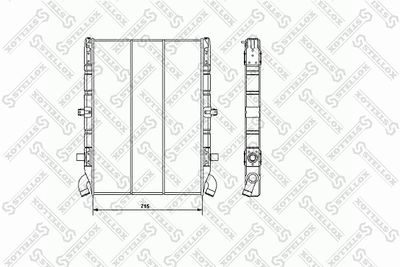 Radiator, engine cooling STELLOX 81-03313-SX