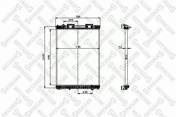 STELLOX 81-03316-SX Radiator, engine cooling