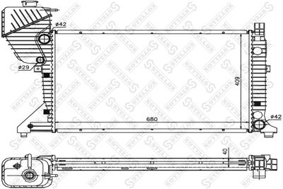 Radiator, engine cooling STELLOX 81-03338-SX