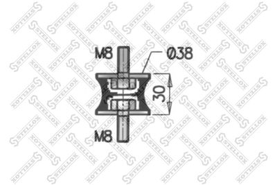 Rubber Buffer, muffler STELLOX 82-04418-SX