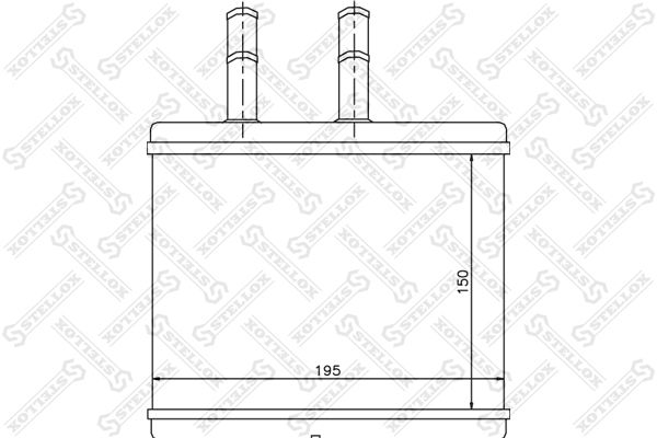 STELLOX 82-05014-SX Heat Exchanger, interior heating