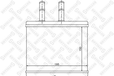 Heat Exchanger, interior heating STELLOX 82-05014-SX