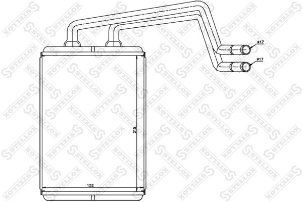 STELLOX 82-05017-SX Heat Exchanger, interior heating