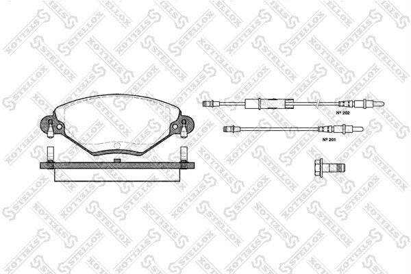 STELLOX 839 004B-SX Brake Pad Set, disc brake