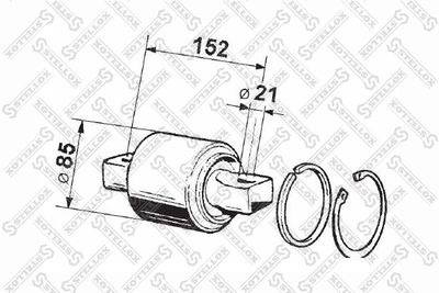 Repair Kit, control/trailing arm STELLOX 84-12010-SX