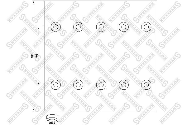 STELLOX 85-00969-SX Brake Lining Kit, drum brake