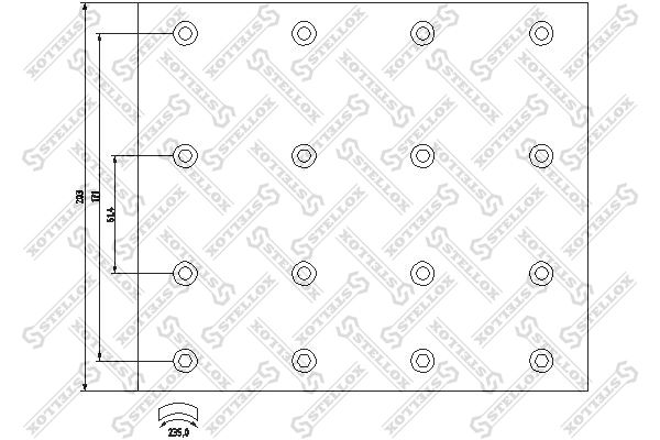 STELLOX 85-01087-SX Brake Lining Kit, drum brake