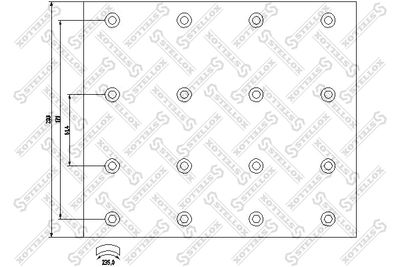 Brake Lining Kit, drum brake STELLOX 85-01088-SX