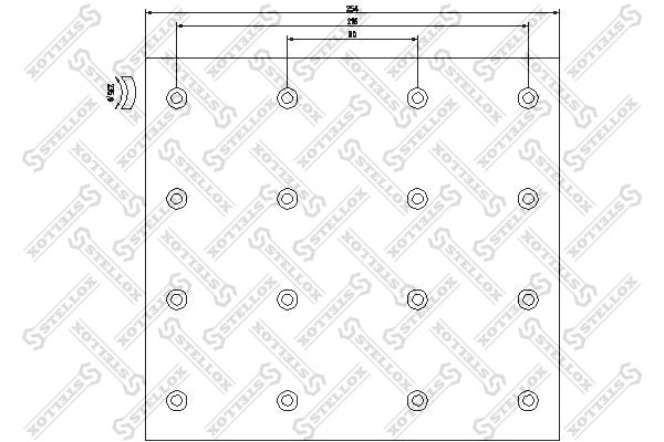 STELLOX 85-01092-SX Brake Lining Kit, drum brake