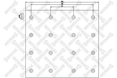 Brake Lining Kit, drum brake STELLOX 85-01092-SX