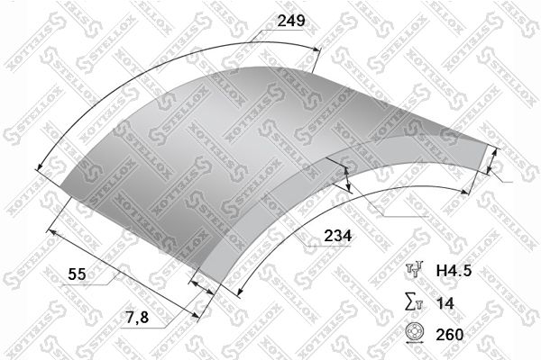STELLOX 85-01152-SX Brake Lining Kit, drum brake