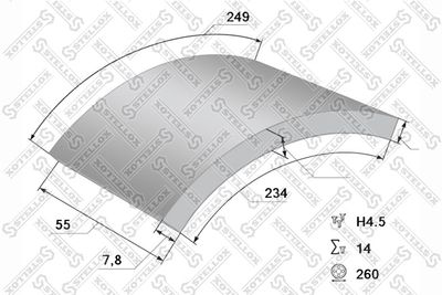 Brake Lining Kit, drum brake STELLOX 85-01152-SX