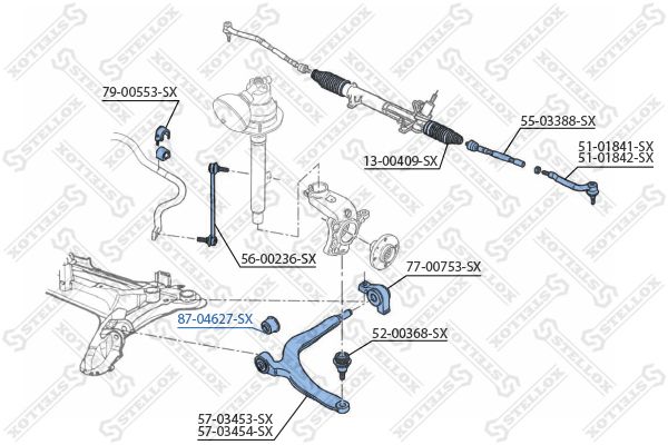 STELLOX 87-04627-SX Mounting, control/trailing arm