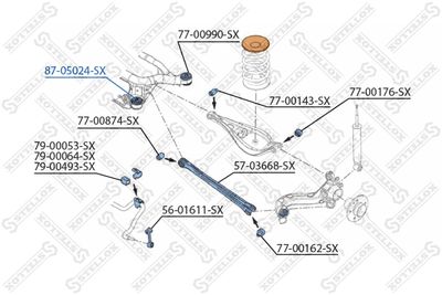 Repair Kit, control/trailing arm STELLOX 87-05024-SX