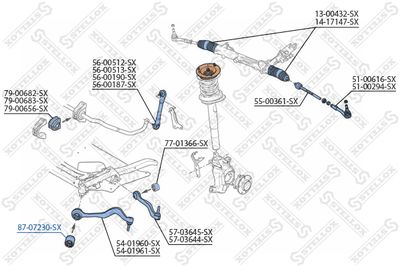 Mounting, control/trailing arm STELLOX 87-07230-SX