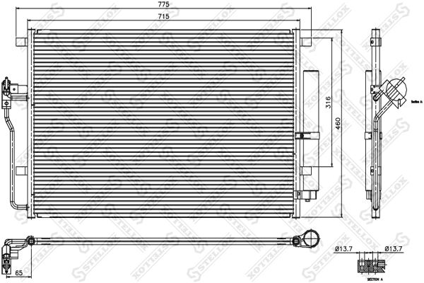 STELLOX 87-28002-SX Condenser, air conditioning