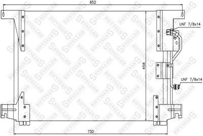 Condenser, air conditioning STELLOX 87-39102-SX