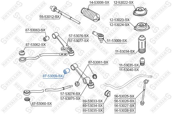 STELLOX 87-53059-SX Mounting, control/trailing arm
