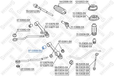 Mounting, control/trailing arm STELLOX 87-53059-SX