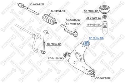 Mounting, control/trailing arm STELLOX 87-74137-SX