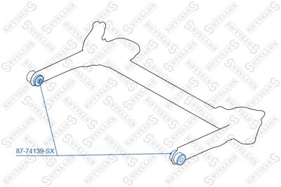 Mounting, control/trailing arm STELLOX 87-74139-SX