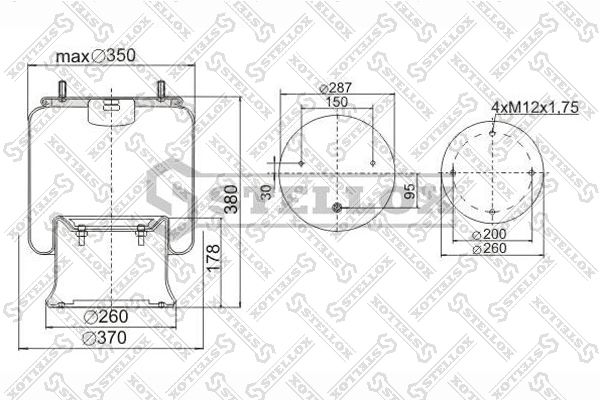 STELLOX 90-02851-SX Bellow, air suspension