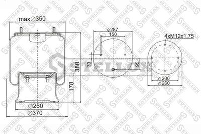 Bellow, air suspension STELLOX 90-02851-SX