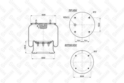 Bellow, air suspension STELLOX 90-08101-SX