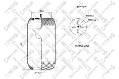 Bellow, air suspension STELLOX 90-36342-SX