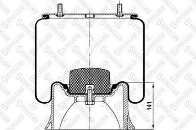 Bellow, air suspension STELLOX 90-40222-SX