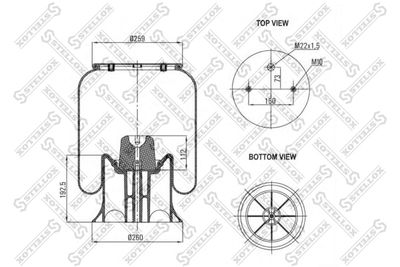 Bellow, air suspension STELLOX 90-41582-SX