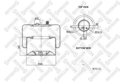 Bellow, air suspension STELLOX 90-41834-SX