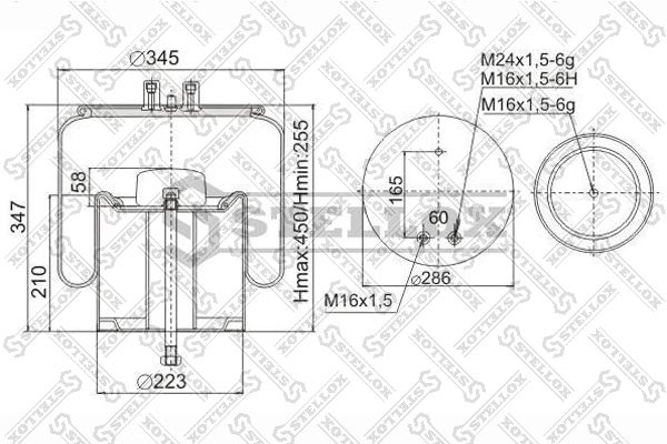 STELLOX 90-49111-SX Bellow, air suspension