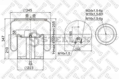 Bellow, air suspension STELLOX 90-49111-SX
